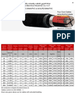 Four Core Cables Al/XLPE/PVC/SWA/PVC & Al/XLPE/SWA/PVC Four Core Cables Al/Xlpe/Pvc/Swa/ PVC & Al/Xlpe/Swa/Pv C