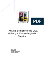 Analisis semiotico de la Cruz, el Pan y el Vino en la Iglesia Catolica