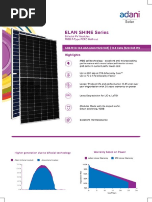 Solar Panel Specs for Installers | PDF | Photovoltaics | Equipment