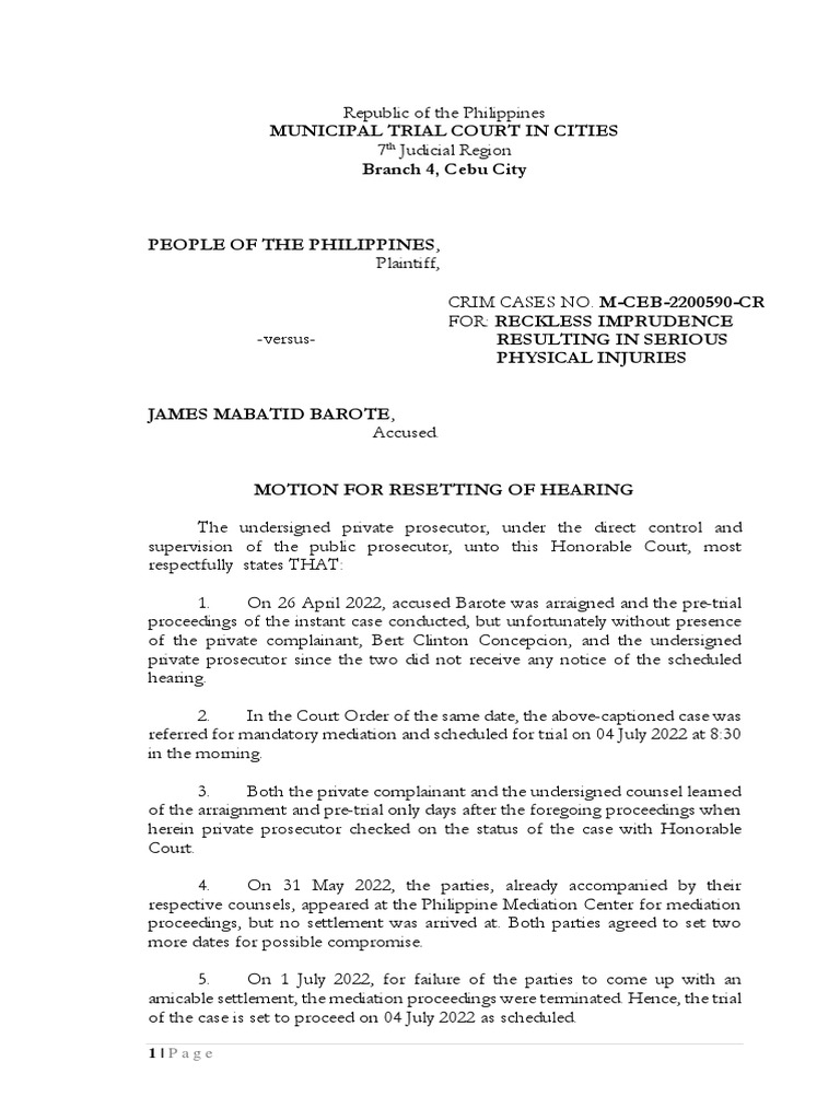 motion-to-reschedule-trial-date-in-reckless-imprudence-case-resulting