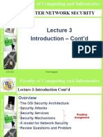 Introduction - Cont'd: Computer Network Security