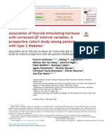 Association of Thyroid-Stimulating Hormone With Corrected QT Interval Variation A Prospective Cohort Study Among Patients With Type 2