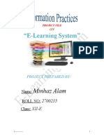 Minhaz Alam PROJECT FILE E-Learning