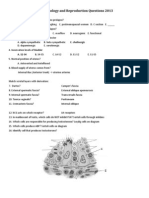 Endocrinology and Reproduction Questions 2013