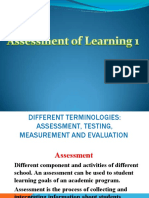 Chapter 1 Assement of Learning 1