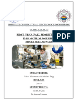 First Year Fall Semester 2020: Ie-115: Material Workshop Report File: Lab Work