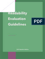 Readability Evaluation Guidelines