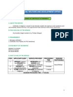 Municipal social welfare certificate issuance