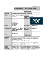 32-HSC BMSW4002 Component 1 Assignment Brief Health and Social Care May 2022