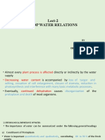 Lect-2 Crop Water Relations: Sadras Bhavana Department of Crop Physiology