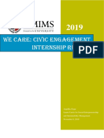 We Care Civic Engagement Internship Report 2019