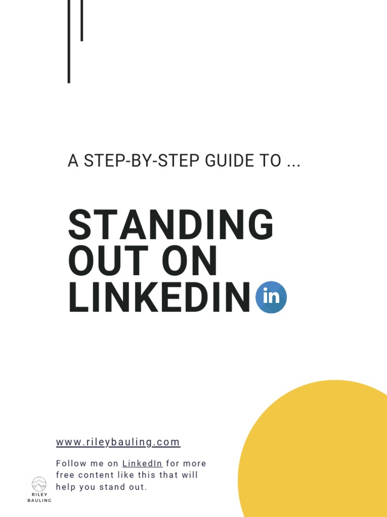 Standing Out On Linkedin A Step By Step Guide To Pdf Linked In