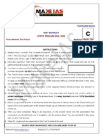 UPPCS PRELIMS 2022-2052 Time Allowed: Two Hours Maximum Marks: 200