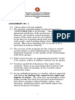 Assignment No. 1: Open University System Master in Education Management