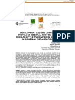 تطور وحالة التدقيق الداخلي - نتائج بحثين تجريبيين في المنظمات السلوفينية