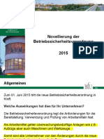 Betriebssicherheitsverordnung 2015 Auszug