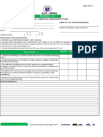 COT - RPMS Teacher Observation Agreement Form