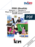 MAPEH (Health) : Quarter 1 - Module 5: Ways To Manage Environmental Health Issues