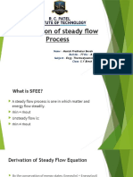 Application of Steady Flow Process