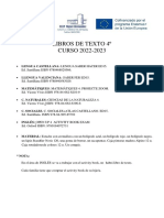 Libros de Texto 4º CURSO 2022-2023