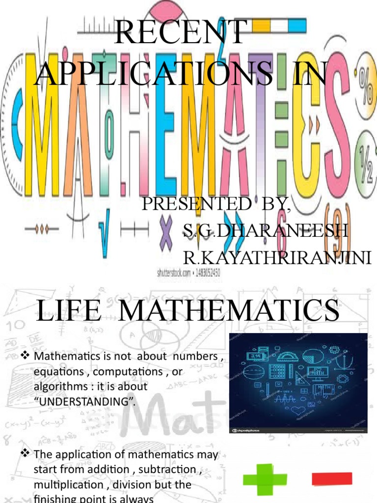 Applications Maths PP T | PDF