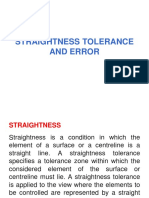 Straightness Tolerance and Error