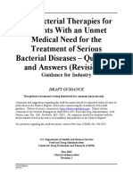 Antibacterial Therapies For Patients With An Unmet Medical Need For The Treatment of Serious Bacterial Diseases - Questions and Answers (Revision 1)