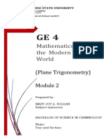 Mathematics in The Modern World: (Plane Trigonometry)