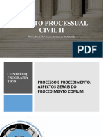 AULA CONCEITO DE PROCESSO E PROCEDIMENTO PROCESSO CIVIL II  (1)