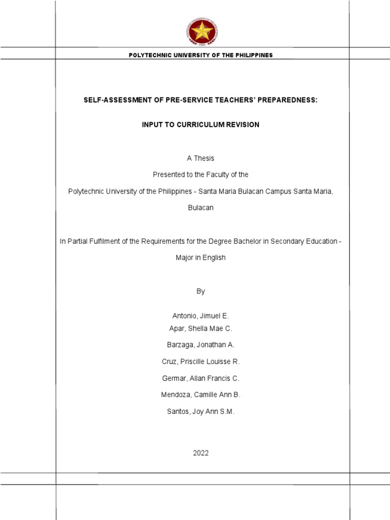 Pre-Service Teachers' Preparedness in PH | PDF | Teachers | Learning
