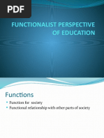 Functionalist Perspective of Education