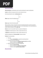 Biology Notes (Carbohydrates)