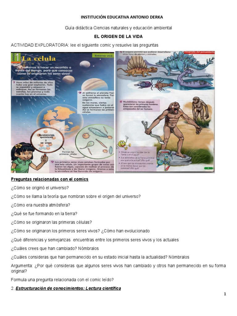 Guía sobre el Origen de la Vida | PDF | Creacionismo | Naturaleza