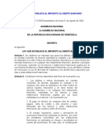 Ley Que Establece El Impuesto Al Debito Bancario