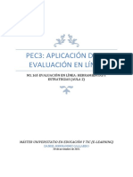 PEC 3. Aplicación de La Evaluación en Línea Evaluación de Práctica