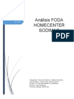 Análisis FODA Homecenter Sodimac