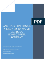 Analisis Funcional y Organigrama Homecenter Sodimac