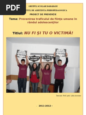Prevenirea Traficului De Persoane Nu Fi Si Tu O Victima