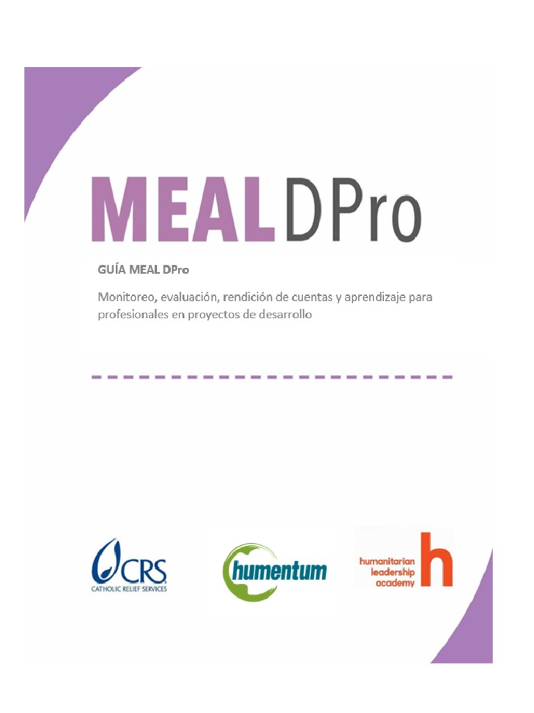 Guía Práctica de MEAL DPro para Proyectos | PDF | Monitoreo y ...