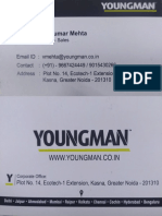 Contact: (+91) - 9667424449/9015430266: Email ID: Vmehta@youngman - Co.in