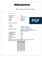 Memoria descriptiva de parcela de 0.4351 Has en Santa Ana, Cusco