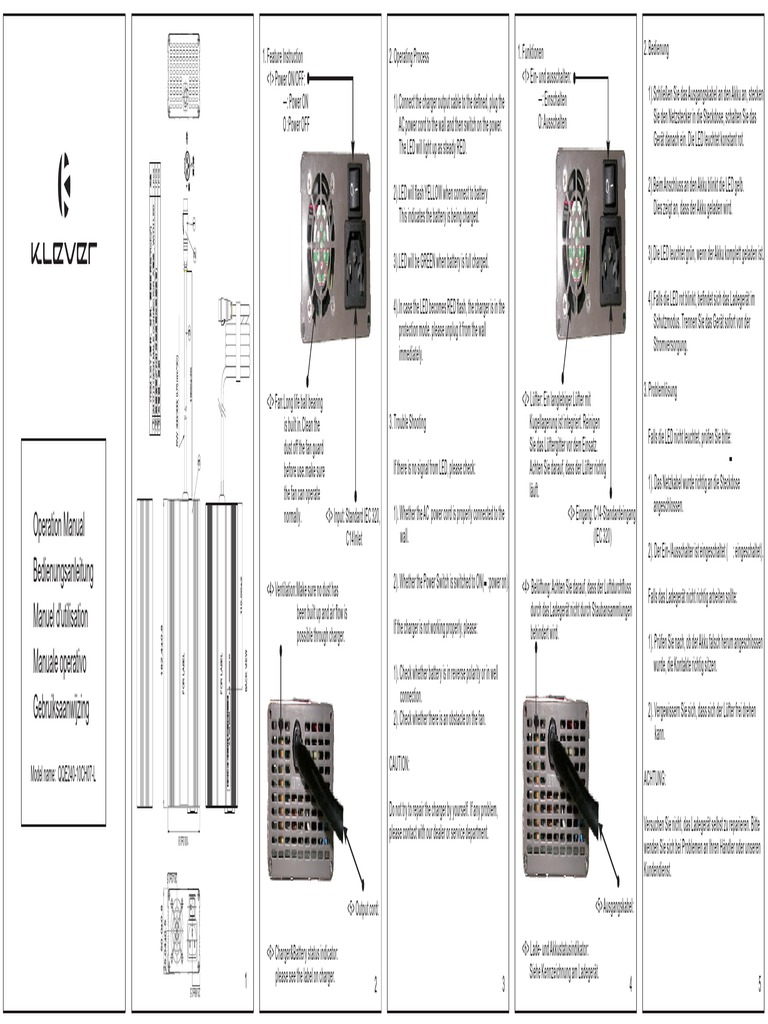 5A Charger Manual EN DE FR IT NL | PDF