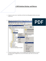 SQL Server 2005 Database Backup and Restore