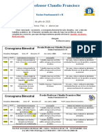 CRONOGRAMA - 2° Bimestre - 4º Ano - 2020