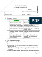 2022-23 Class 8-Geog - Chpt.1 Local Time and Standard Time NOTES