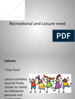 Recreational and leisure activities for all