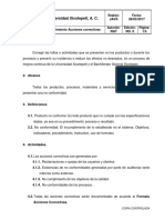 P, 10.2.1,1 Procedimiento Acciones Correctivas