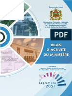 BILAN D'ACTIVITÉ DU MINISTÈRE 2017-2021 Vol.4 - Mise en Oeuvre de La Loi-Cadre 51-17