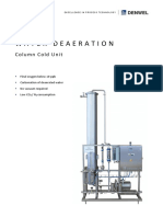 Water Deaeration: Column Cold Unit