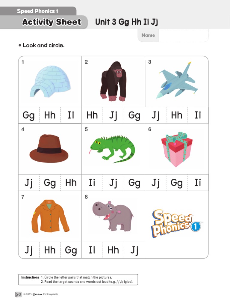 GG HH Ii HH JJ GG JJ HH Ii: Activity Sheet | PDF